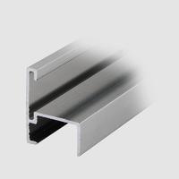 Coolee C21 Toilet Partition Cubicle Fittings Aluminum Profile Washroom Cubicle Door Edge With Rubber Noise Elimination